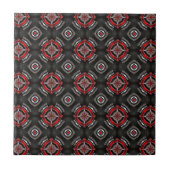 Carreau Red and Black Geometric Pattern (Devant)