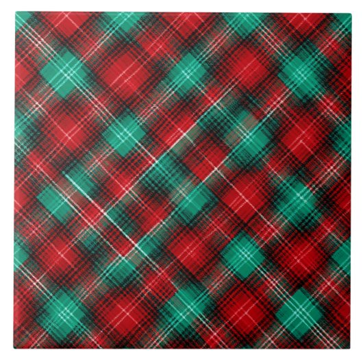 Carreau Red and green holiday plaid (Devant)
