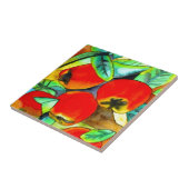 Carreau Red Apples aquarelle art original (Côté)