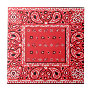 Carreau Red bandana paisley bandanas pays rap hip hop f