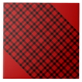 Carreau Red Black Plaid Pattern