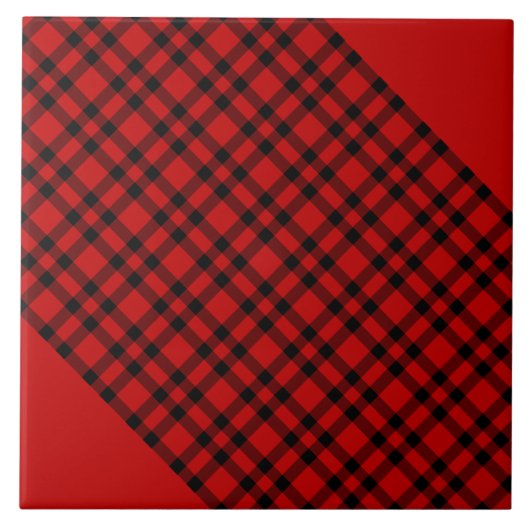 Carreau Red Black Plaid Pattern (Devant)