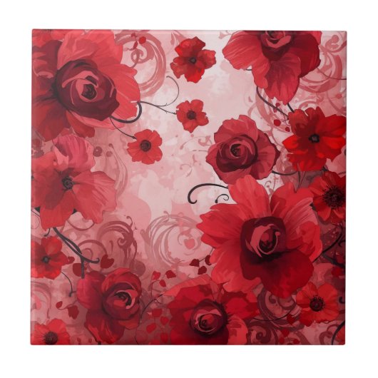 Carreau Red Bloom Symphony (Devant)