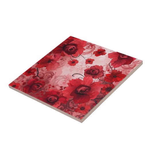 Carreau Red Bloom Symphony (Côté)