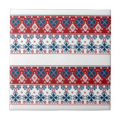 Carreau Red blue ornament (Devant)