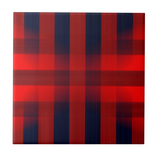 Carreau Red Bokeh Buffalo Plaid (Devant)