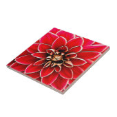 Carreau Red Dahlia, art numérique (Côté)
