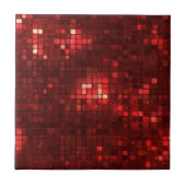 Carreau Red Disco Style Squares Valentine Pattern (Devant)
