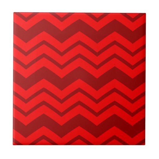 Carreau Red et Maroon Zigzag Chevron Design (Devant)