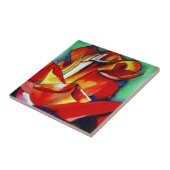 Carreau Red France Libre rose aquarelle art (Côté)