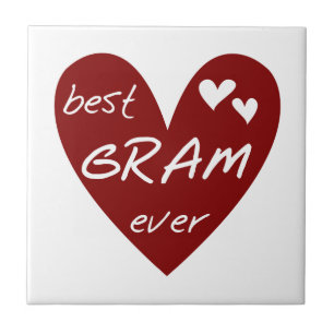 Carreau Red Heart Meilleur Cadeaux Gram Ever