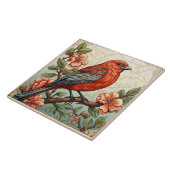 Carreau Red House Finch, Art nouveau (Côté)