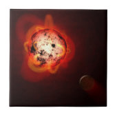 Carreau Red Nwarf Star Orbité Par Une Hypothétique Exoplan (Devant)