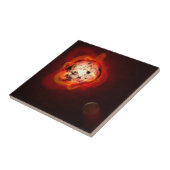 Carreau Red Nwarf Star Orbité Par Une Hypothétique Exoplan (Côté)