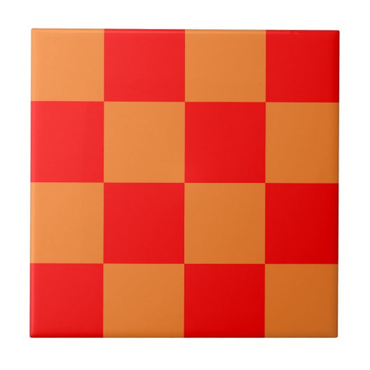 Carreau Red Orange Check À damiers Motif (Devant)