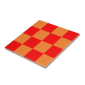 Carreau Red Orange Check À damiers Motif (Côté)