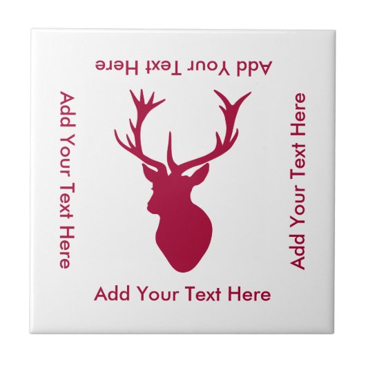 Carreau Red tag Head Christmas ou Stag Party (Devant)