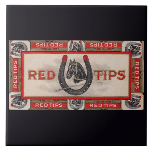 Carreau Red Tips étiquette de cigare (Devant)