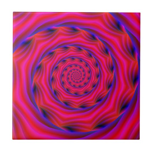 Carreau Red Violet and Blue Spiral (Devant)