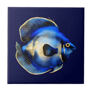 Carreau Reef Gold bleu hippo tang poisson mur décoratif