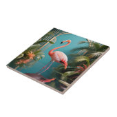 Carreau Reflet Tropical Flamant Rose (Côté)