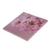 Carreau Reflets Rose Pâle des Fleurs de Cerisier Sakura (Côté)