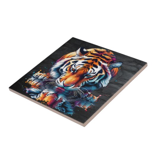 Carreau Réflexion de l'eau potable tigre (Côté)