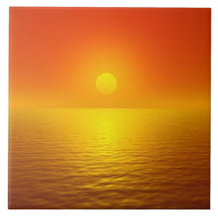 Carreau Réflexion du coucher de soleil