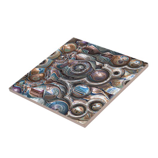 Carreau Réflexions 3D de cuivre (Côté)