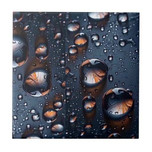 Carreau Réflexions dans Raindrops" (Devant)