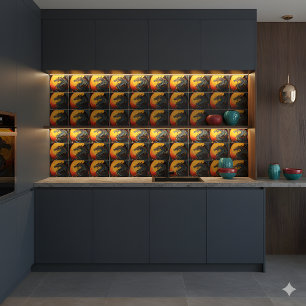 Carreau Regal Dragon sous la Pleine lune Carrelage en céra