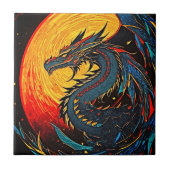 Carreau Regal Dragon sous la Pleine lune Carrelage en céra (Devant)