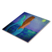 Carreau Regarder la peinture Abstraite de sirène solaire (Côté)