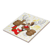 Carreau Reindeer Drunk Funny Caractère de Noël (Côté)
