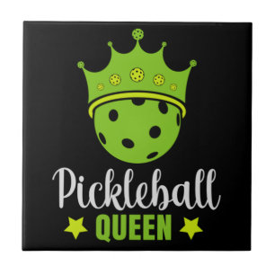 Carreau Reine de Pickleball Drôle Reine de Pickle Ball