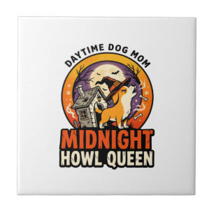 Carreau Reine des Hurlements de Chien d'Halloween