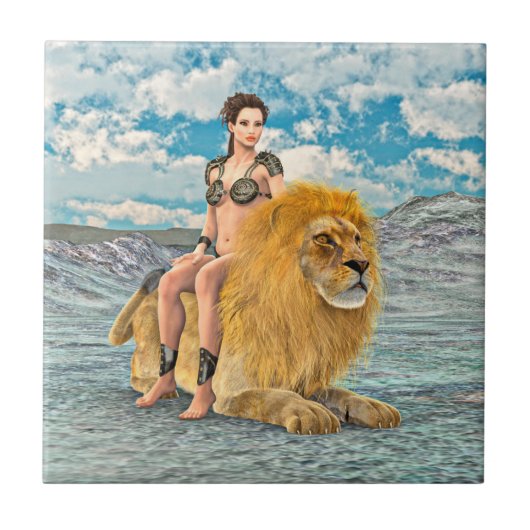 Carreau Reine Lion Fantaisie (Devant)