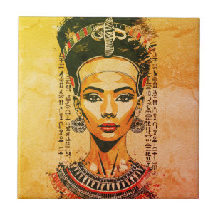 Carreau Reine royale d'Égypte – Art néo-pharaonique modern