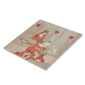 Carreau Reine victorienne des coeurs 1900's Valentine (Côté)