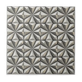 Carreau Relief Chrome Futuriste Argent #18 ID1227 (Devant)