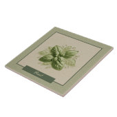 Carreau Relief Faux Herbe Basilic Vert Cuisine (Côté)