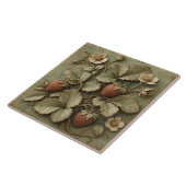 Carreau Relief Faux Jardin Rustique de Fraises (Côté)
