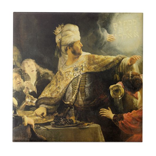 Carreau Rembrandt - Belshazzar's Feast, (Devant)