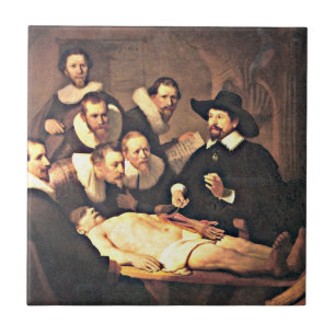 Carreau Rembrandt : La leçon d'anatomie du Dr Nicolaes Tu