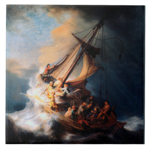 Carreau Rembrandt - La tempête sur la mer de Galilée