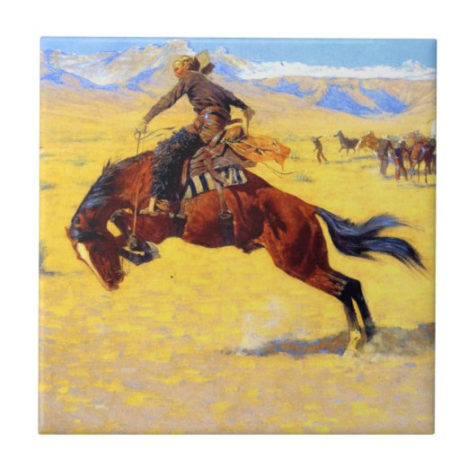 Carreau Remington Old West Horse et Cowboy (Devant)
