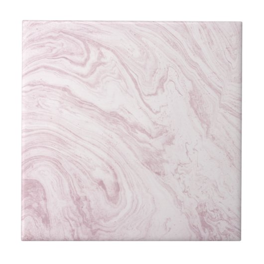 Carreau Remous de marbre ROSE Girly superbe d'art abstrait (Devant)