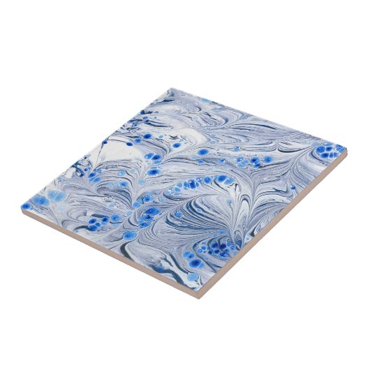 Carreau Remous marbré par bleu (Côté)