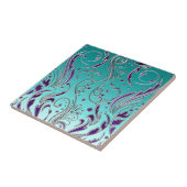 Carreau Remous pourpre de turquoise (Côté)