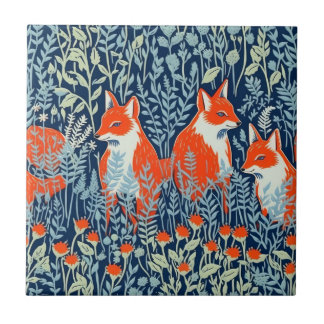 Carreau Renard dans la tuile en céramique du pré